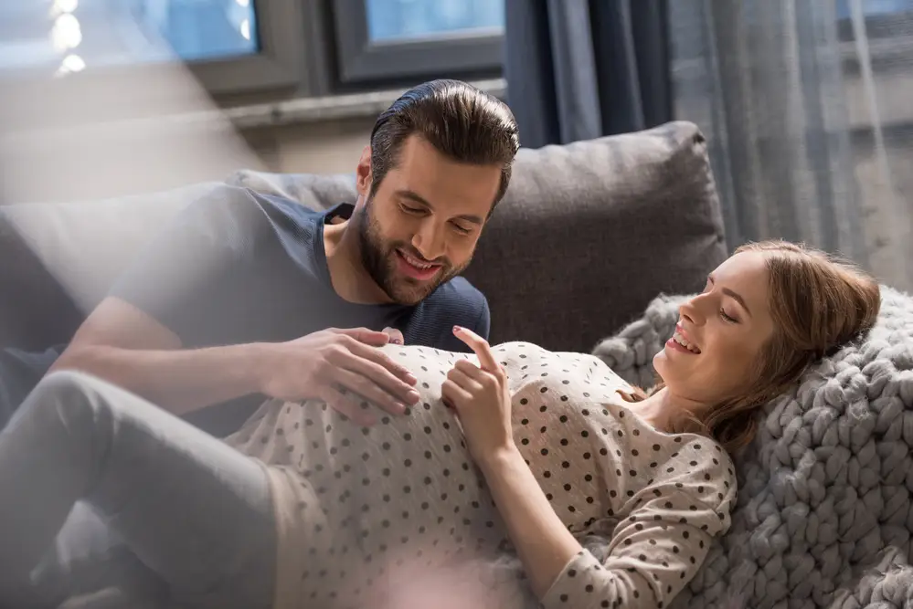 pregnant women and man
